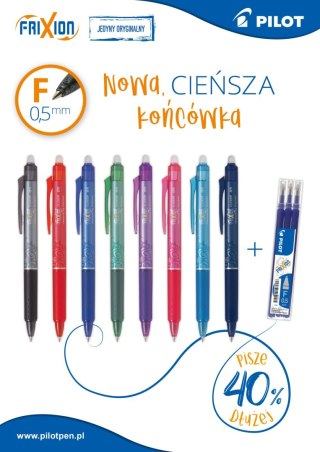 Wkład do pióra kulkowego Pilot Frixion Clicer, czerwony 0,5mm