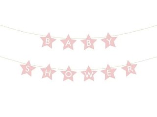 Baner Partydeco Baby shower, 290x16.5 cm, jasny różowy (GRL97-081J)