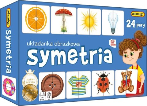 Gra edukacyjna Adamigo Symetria Układanka obrazkowa Symetria