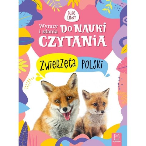 Książeczka edukacyjna Aksjomat Wyrazy i zdania do nauki czytania. Duże litery. Zwierzęta Polski